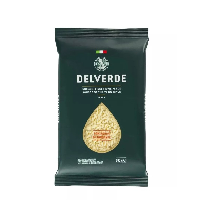 Изделия макаронные, Ризо, 500г, 1/20, пачка, DELVERDE, Италия