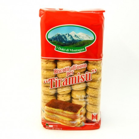 Печенье сахарное для тирамису Савоярди, 400г, 1/15 (уп/48шт), пакет, ТМ I dolce di montagna, Италия