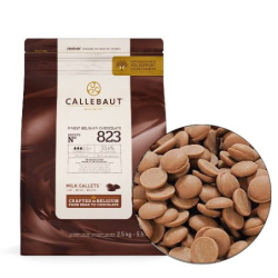 Шоколад молочный 823-RT-U71, какао 33,6%, 2,5кг, пакет, CALLEBAUT, Бельгия