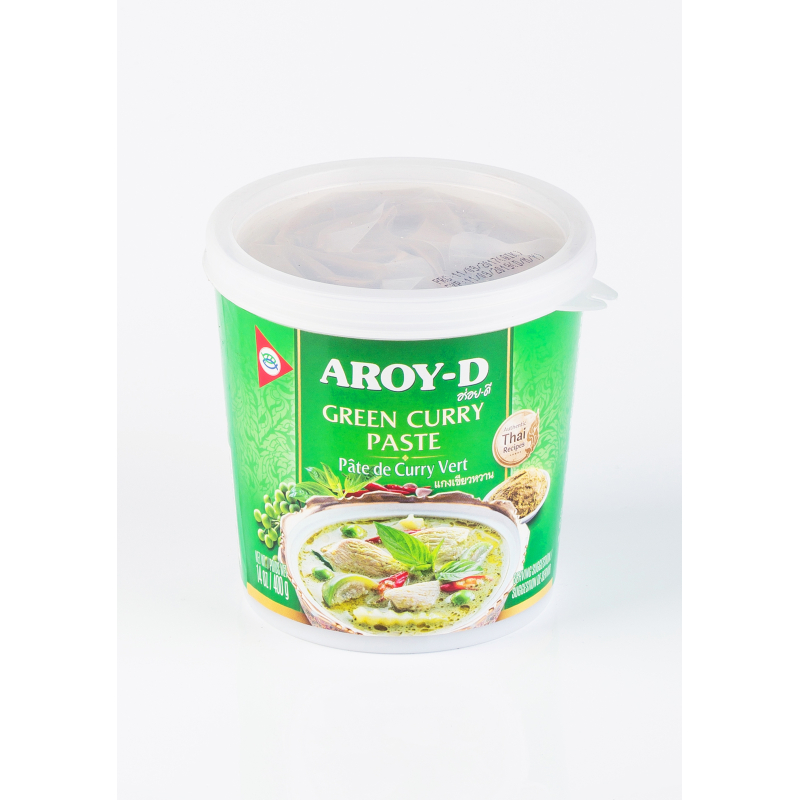Паста Карри Зеленая, 400г, пл/банка, AROY-D, Тайланд