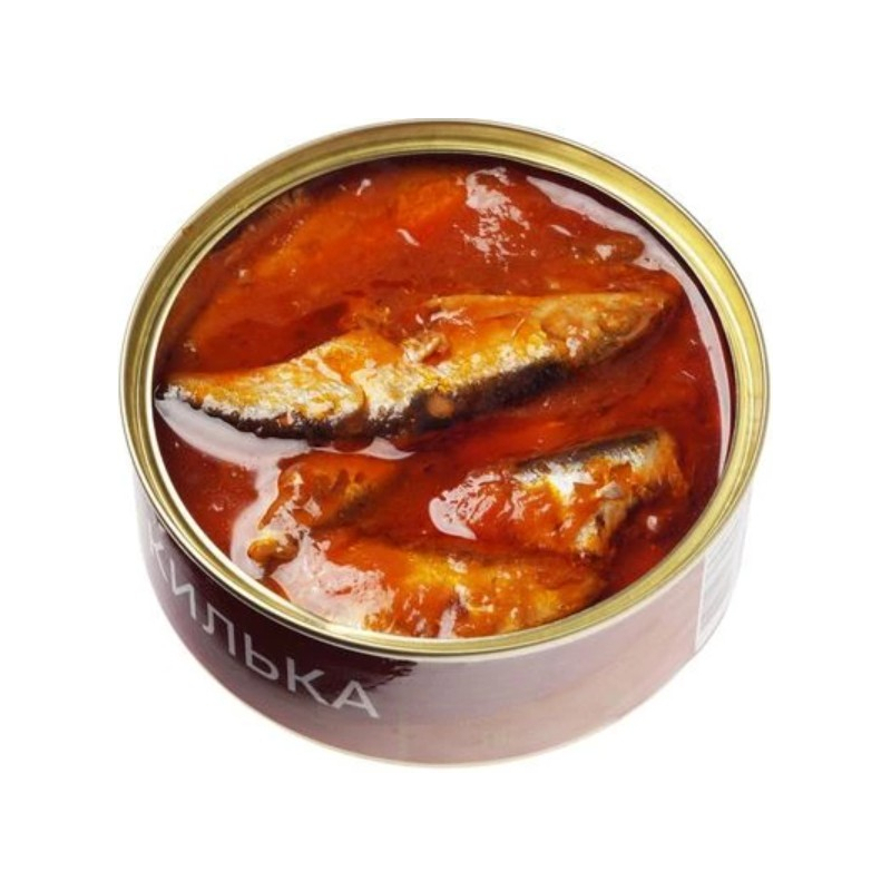 Килька балтийская в томатном соусе, 230г, ж/б ключ, Россия