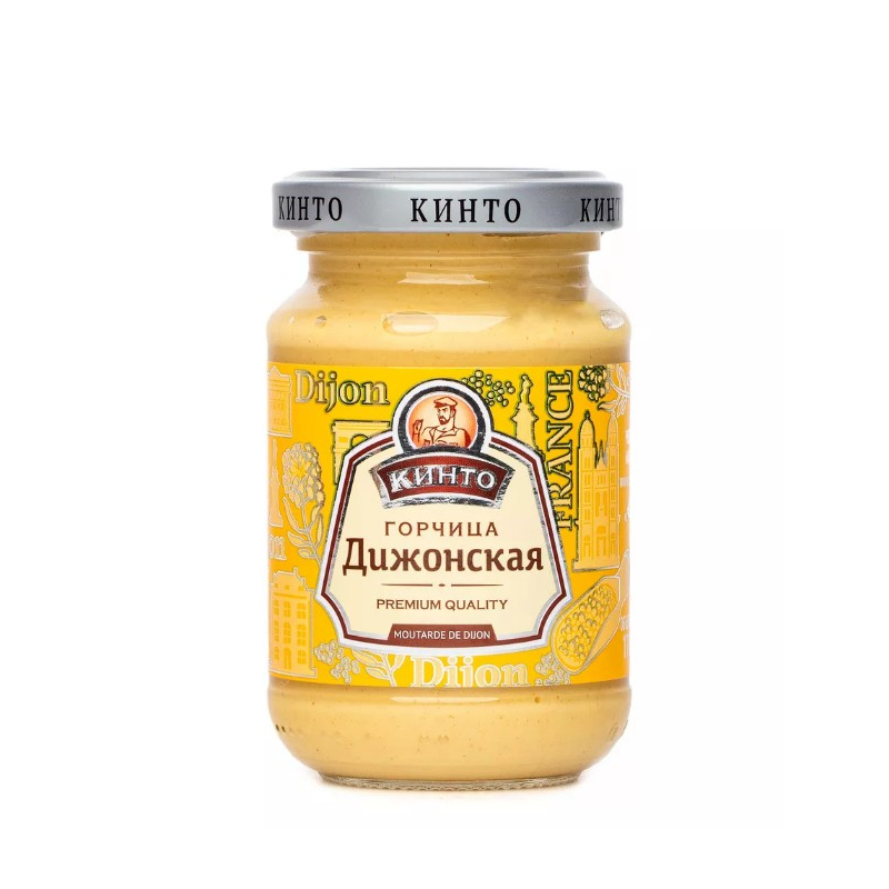 Горчица Дижонская, 170г, 1/12, ст/б, КИНТО, Россия