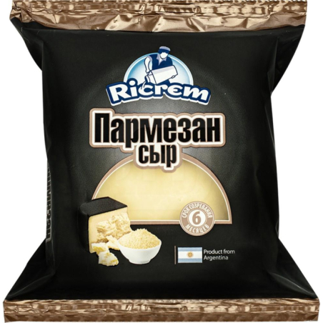 Сыр Пармезан фас., жир. 42%, 180г, пл/пакет, Ricrem, Аргентина