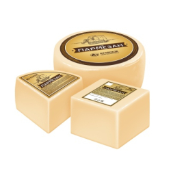 Сыр ПАРМЕЗАН, жир. 40%, 400г, 1/5, брикет, пленка, Юговской КМП, Россия