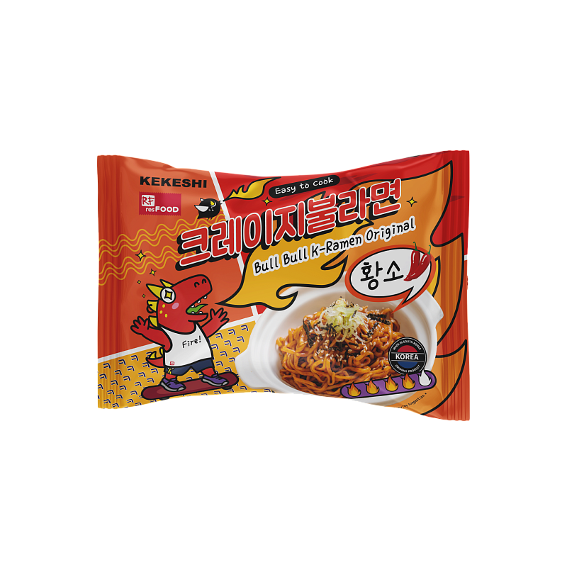 Лапша быстрого приготовления Bull Bull K-Ramen Original, 137,8г*5, 1/8, пл/пакет, Корея