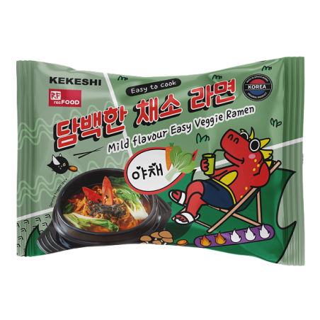 Лапша быстрого приготовления Mild flavour Easy Veggie Ramen, 111,5г*5, 1/8, пл/пакет, Корея