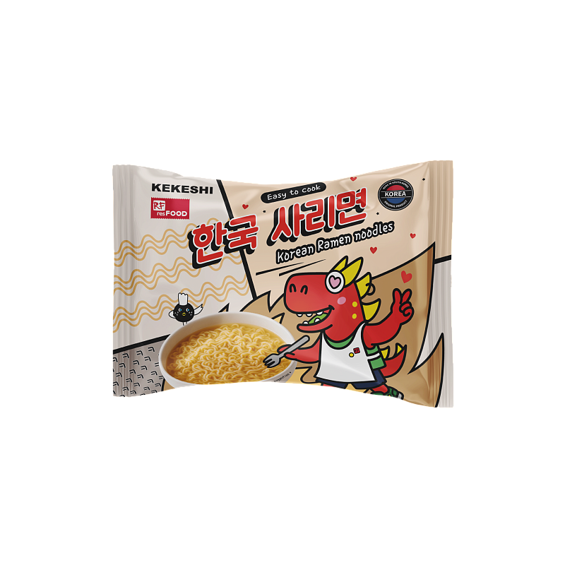 Лапша быстрого приготовления Korean Ramen Plain noodles, 100г*5, 1/8, пл/пакет, Корея