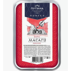 Икра сельди тихоокеанской соленая зам. МАСАГО (цвет красный), 500г, 1/6, пл/коробка, ПУТИНА, Россия