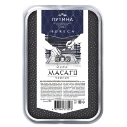 Икра сельди тихоокеанской соленая зам. МАСАГО (цвет черный), 500г, 1/6, пл/коробка, ПУТИНА, Россия