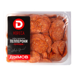 Колбаса полусухая с/к ПЕППЕРОНИ (изделие колбасное), зам., нарезка, 1кг, в/у, Дымов, Россия