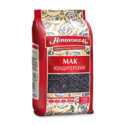 Мак пищевой кондитерский, ГОСТ, 400г, 1/5, пл/пакет, Националь, Россия