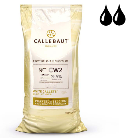 Шоколад белый с натуральной ванилью сорта Bourbon CW2-595, 10кг, пакет, Callebaut, Бельгия