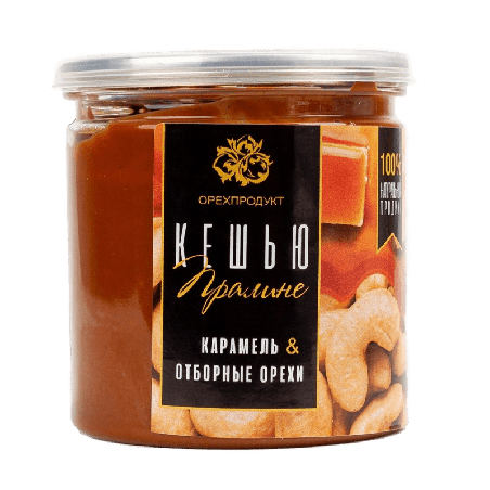 Пралине кешью, 200г, пл/банка, ОРЕХПРОДУКТ, Россия