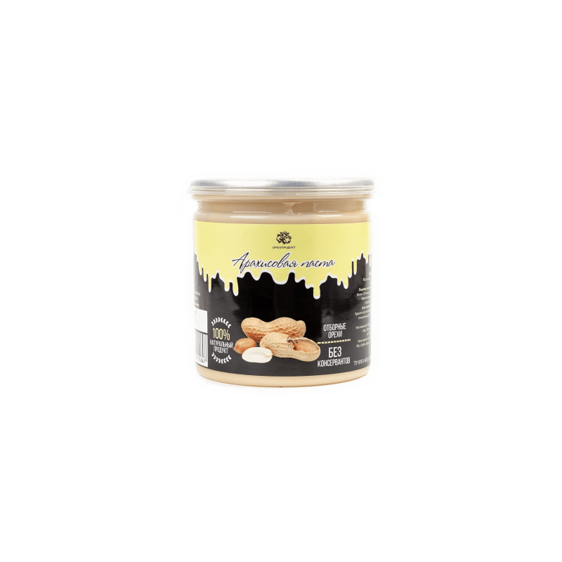 Паста арахисовая, 200г, пл/банка, ОРЕХПРОДУКТ, Россия