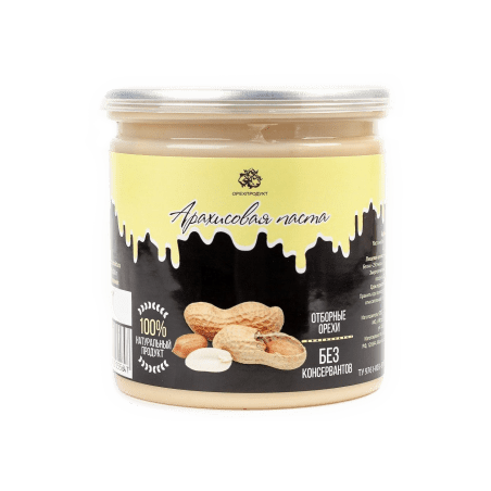 Паста арахисовая, 200г, пл/банка, ОРЕХПРОДУКТ, Россия