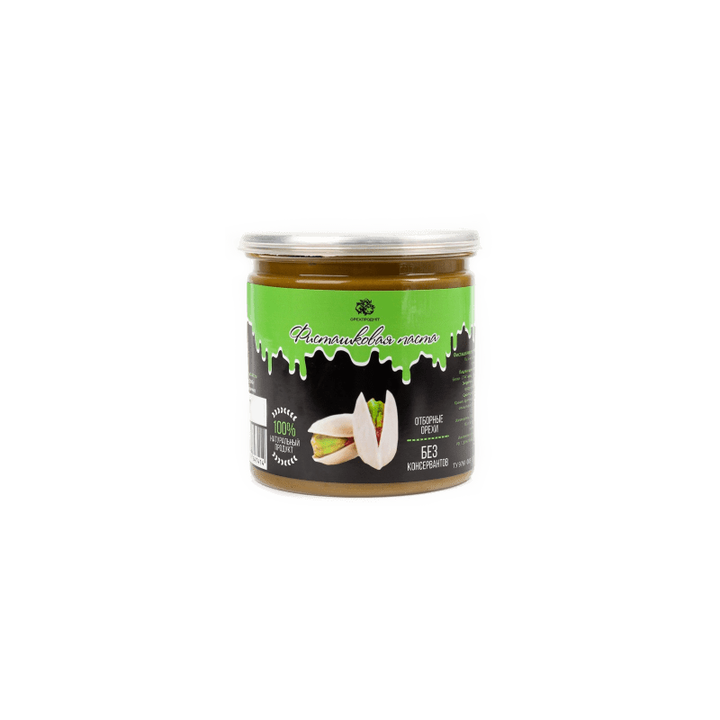 Паста фисташковая натуральная, 200г, пл/банка, ОРЕХПРОДУКТ, Россия