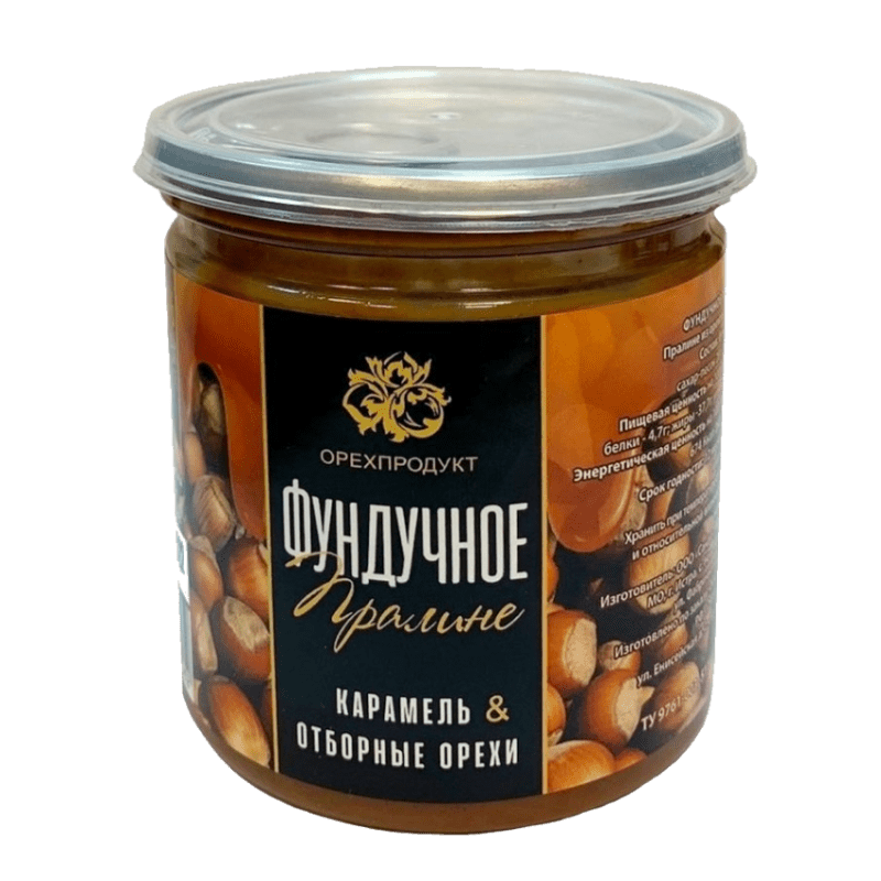 Пралине ФУНДУЧНОЕ, 200г, пл/банка, ОРЕХПРОДУКТ, Россия