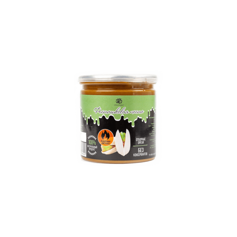 Паста фисташковая обжаренная, 200г, пл/банка, ОРЕХПРОДУКТ, Россия