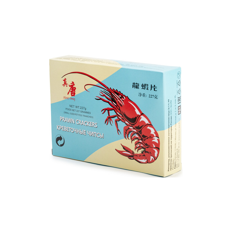 Чипсы Креветочные, 227г, коробка, REAL TANG, Китай
