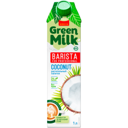 Напиток КОКОСОВЫЙ на соевой основе, 1л, тетра-пак, Green Milk, Россия