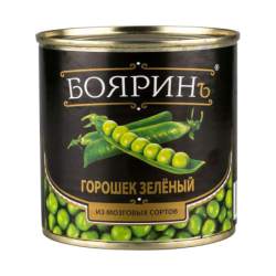 Горошек зеленый из мозговых сортов, 425мл, ж/б, БОЯРИНЪ, Россия