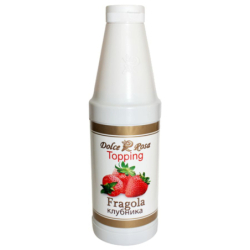 Топпинг со вкусом Клубники, 1кг, пл/бут с дозатором, Dolce Rosa, Россия