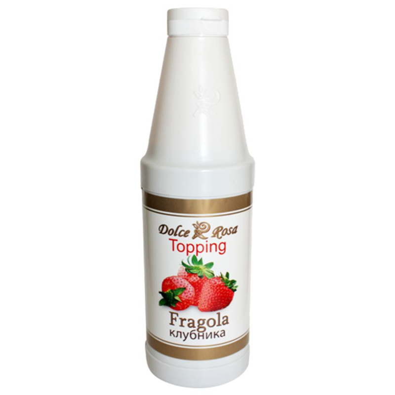 Топпинг со вкусом Клубники, 1кг, пл/бут с дозатором, Dolce Rosa, Россия