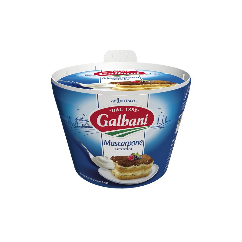 Сыр Маскарпоне, жир. 80%, 500г, пл/контейнер, Galbani, Сербия