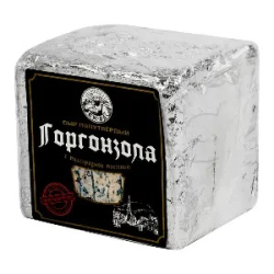 Сыр ГОРГОНЗОЛА с голубой плесенью, жир. 50%, ~1кг, куб, в/у, ВЮРД, Россия