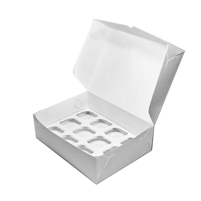 Коробка для 12 КАПКЕЙКОВ БЕЗ ОКНА, размер 350*250*100, 1уп/50шт, Россия