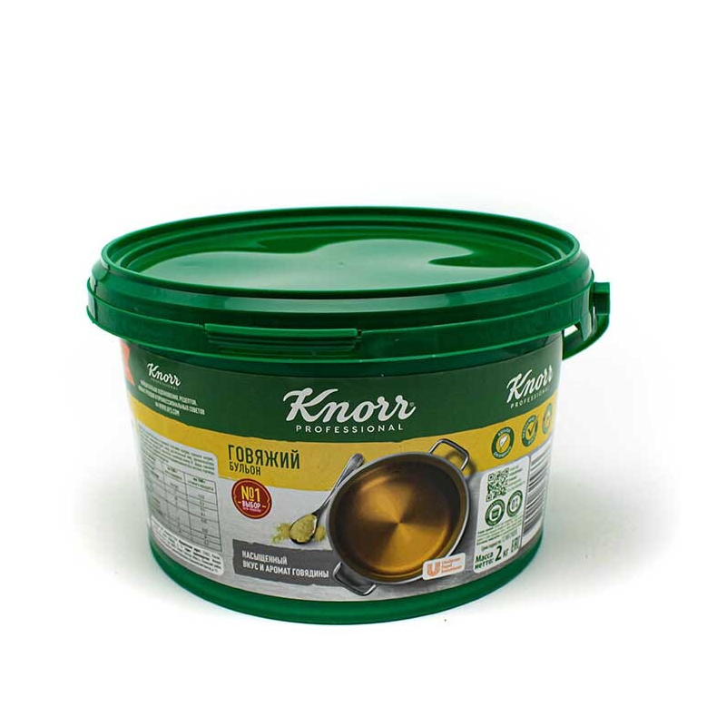 Бульон КУРИНЫЙ, сухая смесь, 2кг, пл/ведро, KNORR, Россия