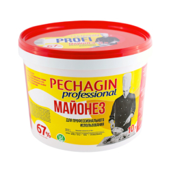 Майонез PROFI, жир. 67%, 10л, пл/ведро, PECHAGIN, Россия 