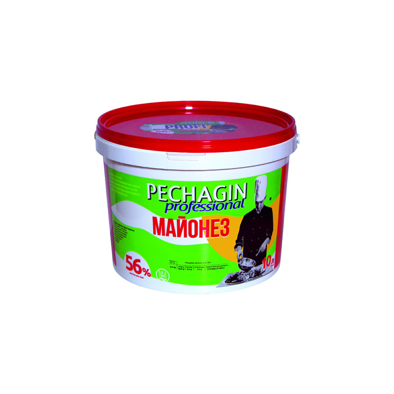 Майонез, жир. 56%, 10л, пл/ведро, PECHAGIN, Россия 