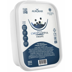 Пюре фруктовое ЧЕРНАЯ СМОРОДИНА зам., 250г, пл/контейнер, Agrobar, Россия