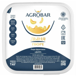 Пюре фруктовое ДЫНЯ зам., 1кг, пл/контейнер, Agrobar, Россия