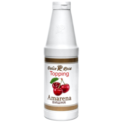Топпинг со вкусом Вишня, 1кг, пл/бут с дозатором, Dolce Rosa, Россия