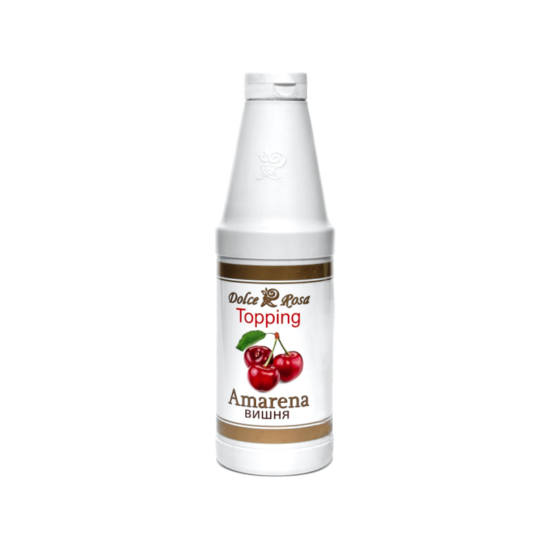 Топпинг со вкусом Вишня, 1кг, пл/бут с дозатором, Dolce Rosa, Россия