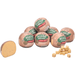 Сыр Вохма Малыш с грецким орехом, жир. 50%, ~1кг, шар, пленка, Боговарово, Россия