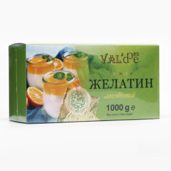 Желатин листовой говяжий 180+bloom Gold, 25шт/упак(1кг/1,1кг), коробка, VAL`DE, Россия