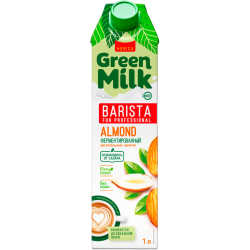 Напиток МИНДАЛЬНЫЙ на соевой основе, 1л, тетра-пак, Green Milk, Россия