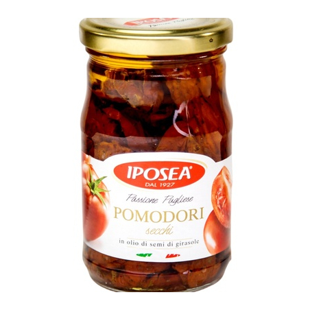 Томаты вяленые в подсолнечном масле, 280г(314мл), ст/банка, Italcarciofi/IPOSEA, Италия