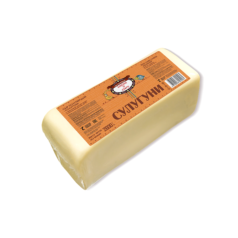 Сыр полутвердый Сулугуни, м.д.ж. 40%, 2,6кг, пленка, Басни о сыре, Беларусь