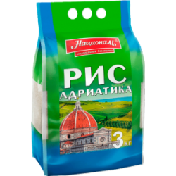 Рис АДРИАТИКА, высший сорт, 1упак(4шт*3кг), коробка/п/п мешок, Националь, Россия