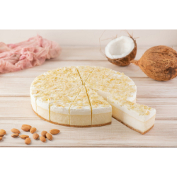 Пирог сырный ЧИЗКЕЙК КОКОС И МИНДАЛЬ, 1,92кг, 16порц/упак, картон, Betty's cake, Россия 