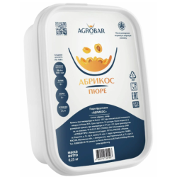 Пюре фруктовое АБРИКОС зам., 250г, пл/контейнер, Agrobar, Россия