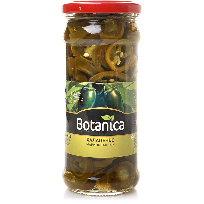 Перец резаный консервированный ХАЛАПЕНЬО, 370мл, ст/б, Botanica, Египет
