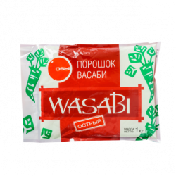 Васаби порошок для приготовления красный острый WASABI, 1кг, пакет Smart Cap, OSHI, Россия 