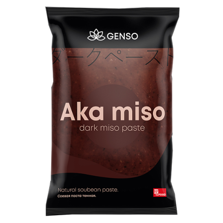 Паста соевая темная, 1кг, в/у, Aka Miso, Китай
