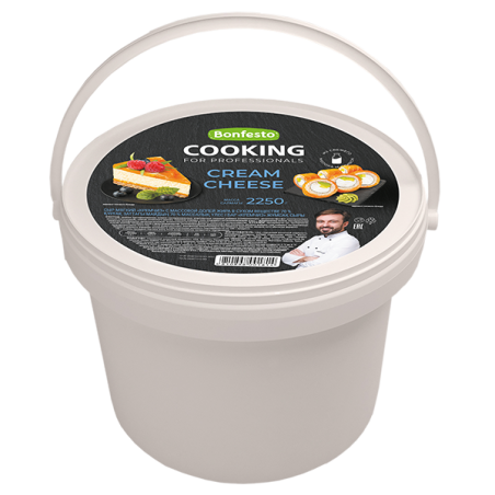 Сыр мягкий сливочный Кремчиз, жир. 70%, 2,25кг, пл/ведро, CooKing, Беларусь