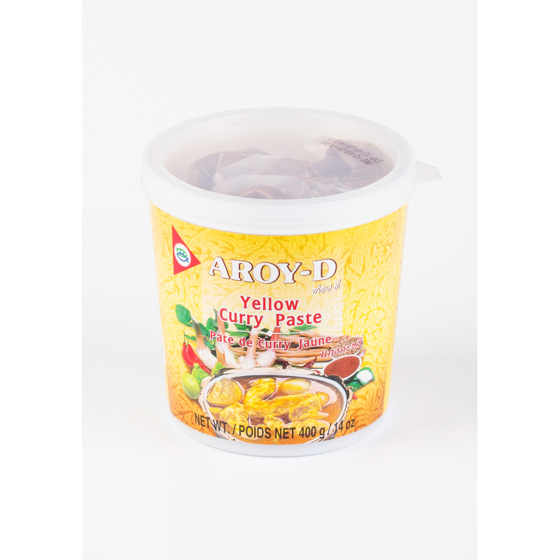Паста Карри Желтая, 400г, пл/банка, AROY-D, Тайланд